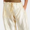 Silk Lounge Bottoms Ankle Length Ivory