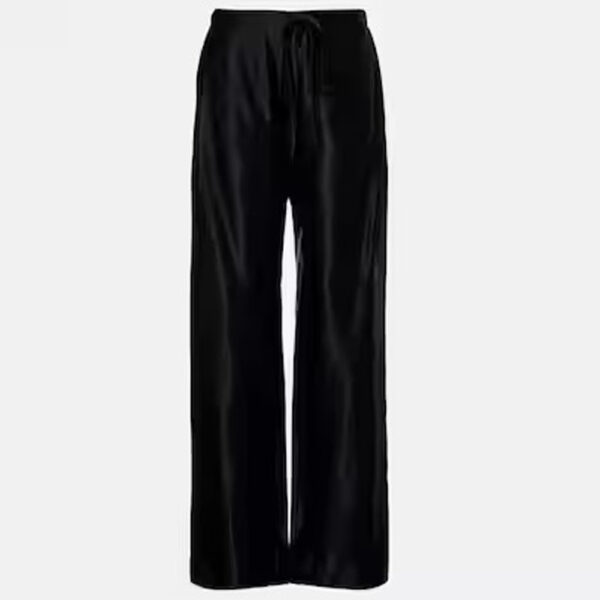 Seta Lounge Bottoms con coulisse Nero