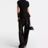 Seta Lounge Bottoms con coulisse Nero