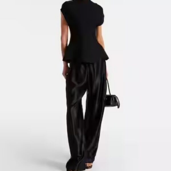 Seta Lounge Bottoms con coulisse Nero