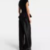 Seta Lounge Bottoms con coulisse Nero