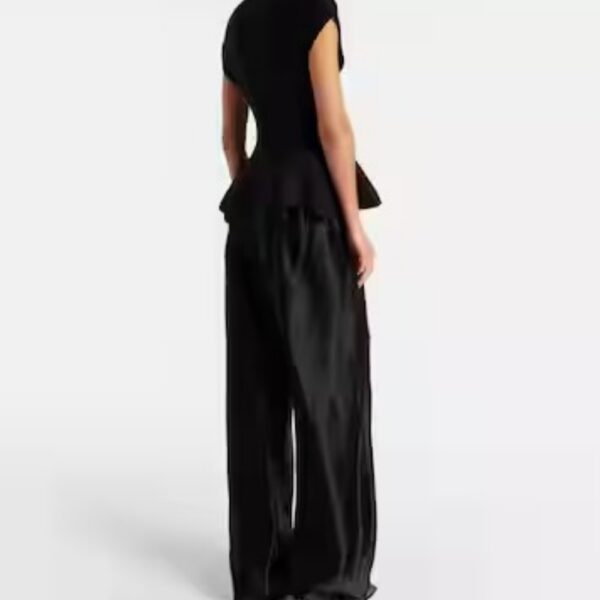 Seta Lounge Bottoms con coulisse Nero