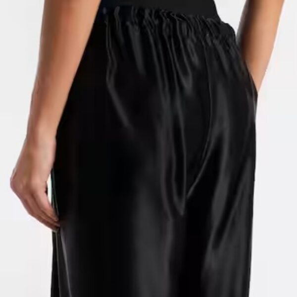 Seta Lounge Bottoms con coulisse Nero