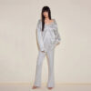 Seiden-Pyjama-Set Gerades Bein Silber Seiden-Pyjama-Set Gerades Bein Silber