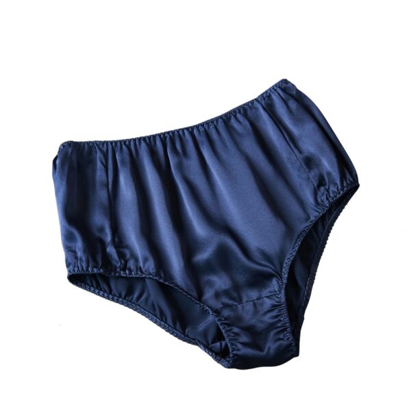 Silk Panties High Rise Navy