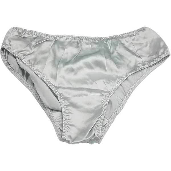 Silk Panties Mid Rise Silver