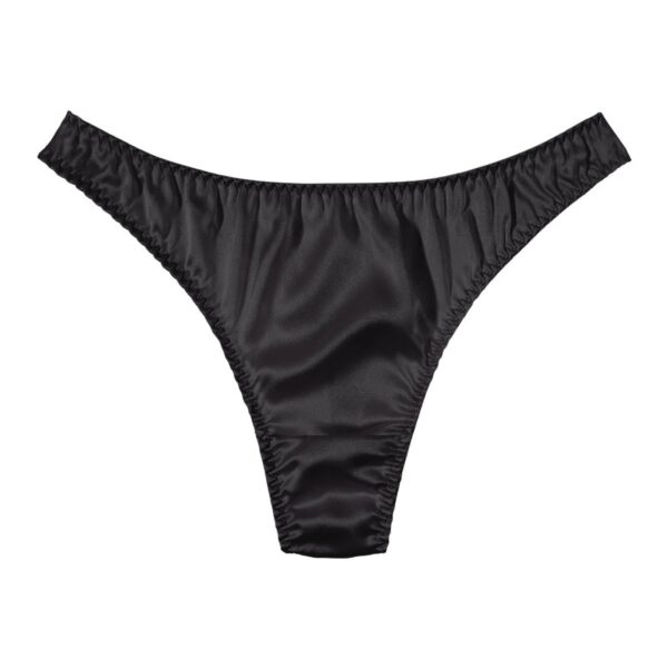 Mutandine di seta elasticizzate nere Mutandine di seta elasticizzate nere