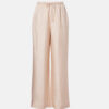 Pantalones de seda con cordón Champán