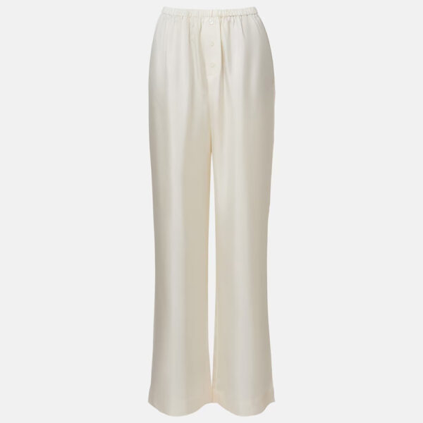 Silk Pants Drawstring Ivory