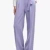 Silk Pants Elastic Waist Lilac Silk Pants Elastic Waist Lilac