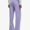 Silk Pants Elastic Waist Lilac Silk Pants Elastic Waist Lilac