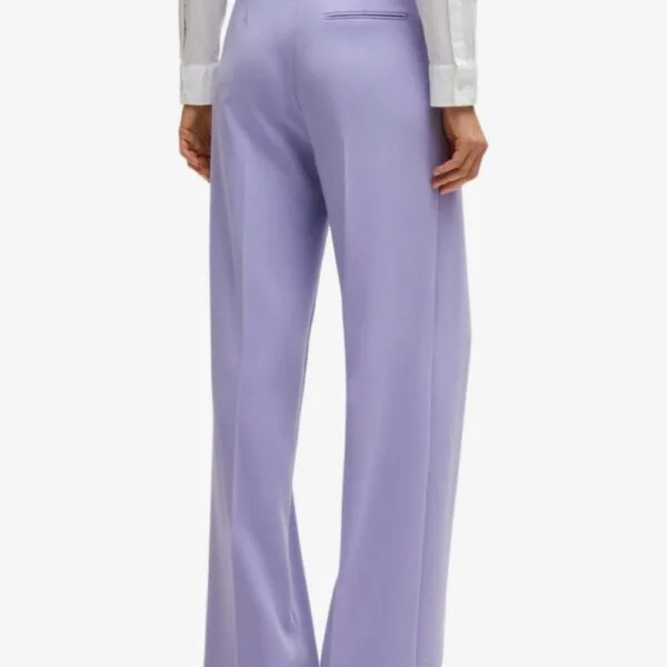 Silk Pants Elastic Waist Lilac Silk Pants Elastic Waist Lilac