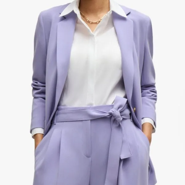 Silk Pants Elastic Waist Lilac Silk Pants Elastic Waist Lilac