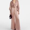 Silk Pants High Rise Blush Silk Pants High Rise Blush