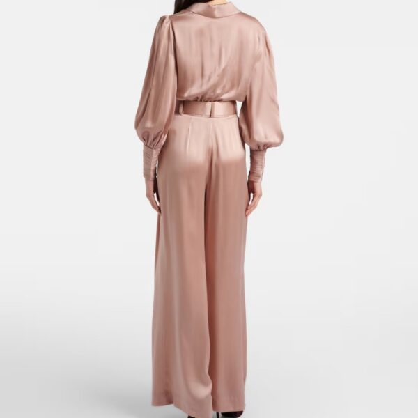 Silk Pants High Rise Blush