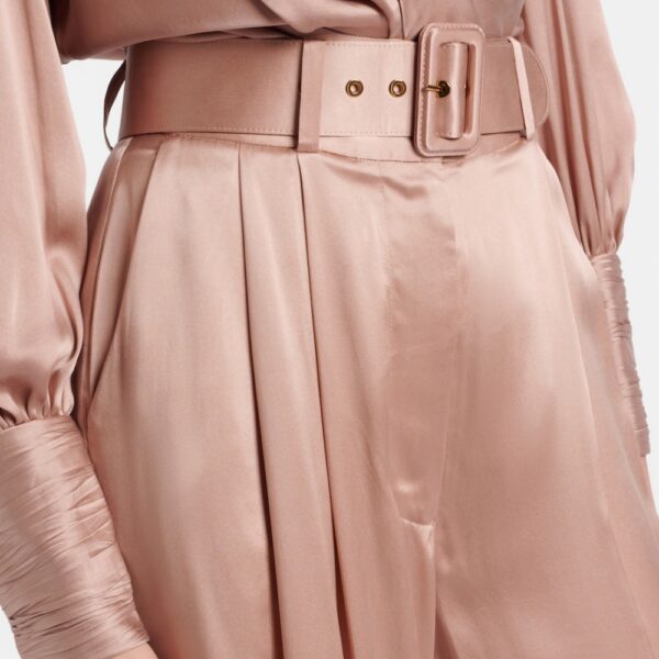 Silk Pants High Rise Blush Silk Pants High Rise Blush