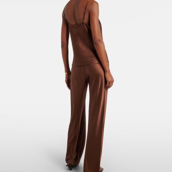 Silk Pants High Rise Coffee