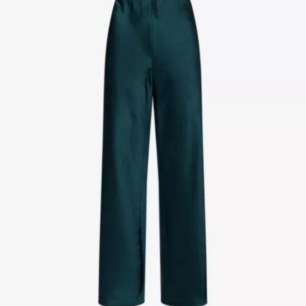 Silk Pants High Rise Emerald