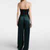 Silk Pants High Rise Emerald