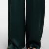 Silk Pants High Rise Emerald