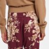 Silk Pants High Rise Floral