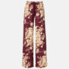 Silk Pants High Rise Floral
