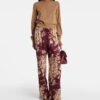 Silk Pants High Rise Floral
