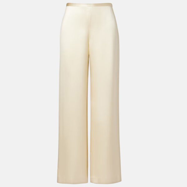 Pantalones de seda High Rise Marfil Pantalones de seda High Rise Marfil