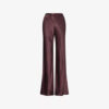 Silk Pants Straight Leg Coffee Silk Pants Straight Leg Coffee