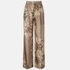 Silk Pants Straight Leg Floral Silk Pants Straight Leg Floral