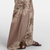 Silk Pants Straight Leg Floral Silk Pants Straight Leg Floral