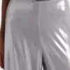 Silk Pants Straight Leg Silver Silk Pants Straight Leg Silver