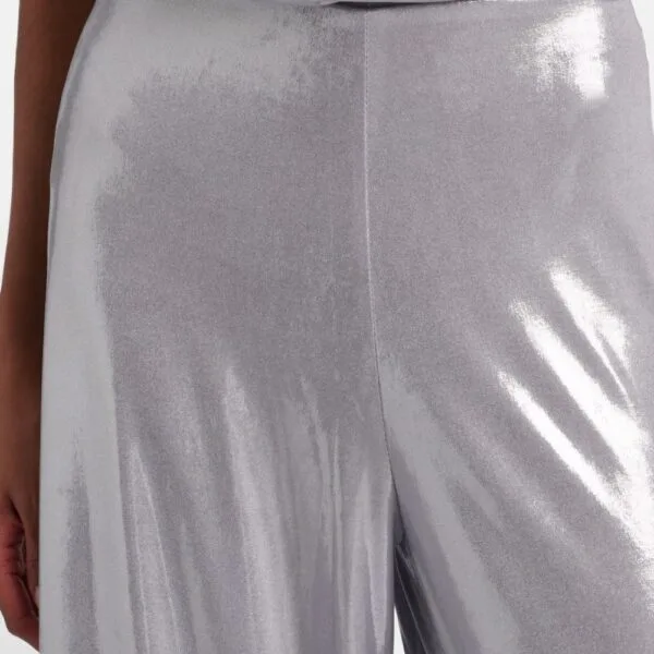 Silk Pants Straight Leg Silver Silk Pants Straight Leg Silver