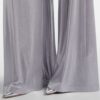 Pantaloni di seta a gamba dritta Argento Pantaloni di seta a gamba dritta Argento