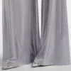 Silk Pants Straight Leg Silver Silk Pants Straight Leg Silver