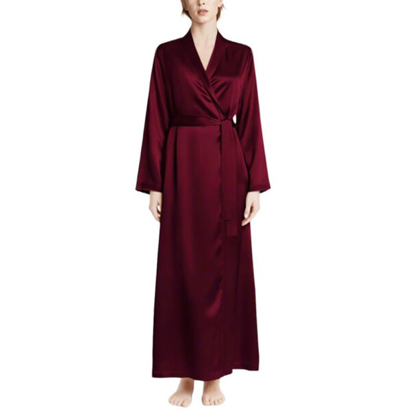 Silk Robe Longline Wine Silk Robe Longline Wine