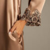 Silk Robe Nightgown Set Plus Size Coffee