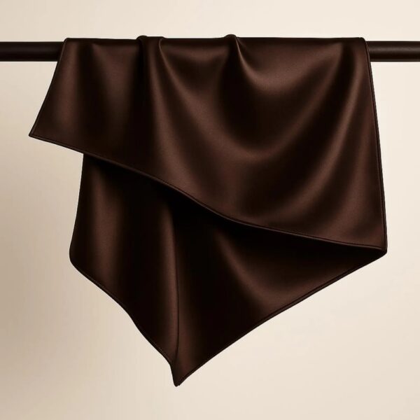 Silk Scarf Double Sided Coffee