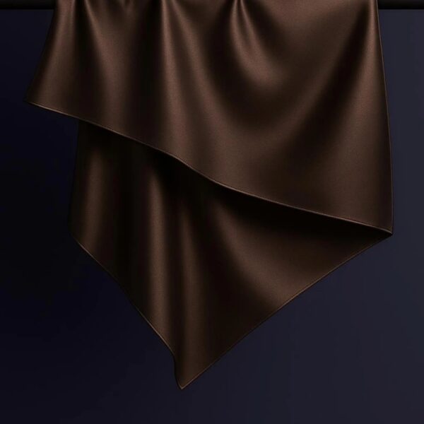 Silk Scarf Double Sided Coffee