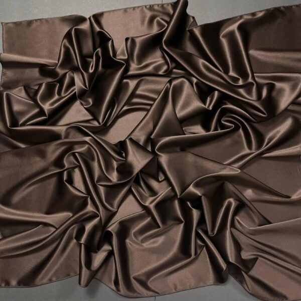 Silk Scarf Double Sided Coffee
