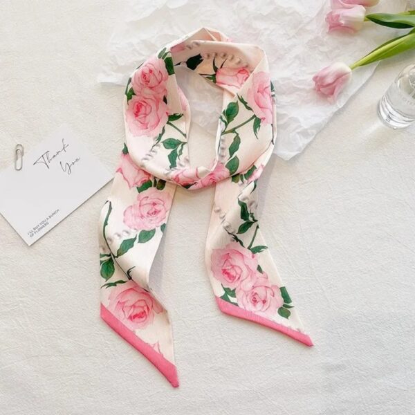 Silk Scarf Double Sided Rose Silk Scarf Double Sided Rose