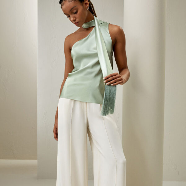 Silk Scarf Double Sided Sage