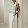 Silk Scarf Double Sided Sage