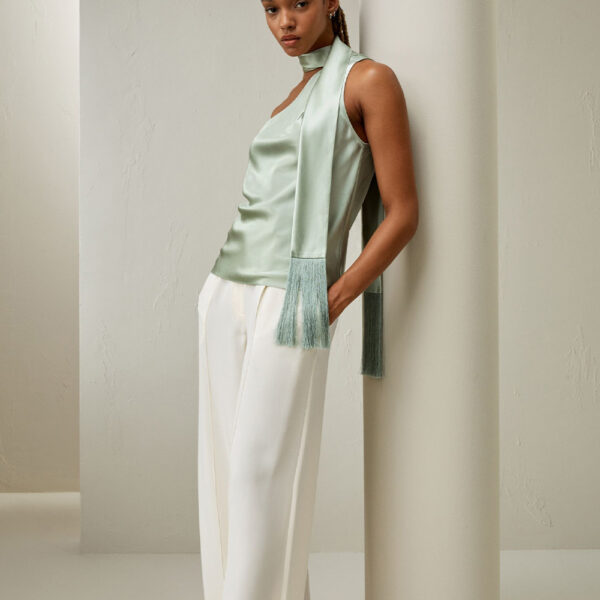 Silk Scarf Double Sided Sage