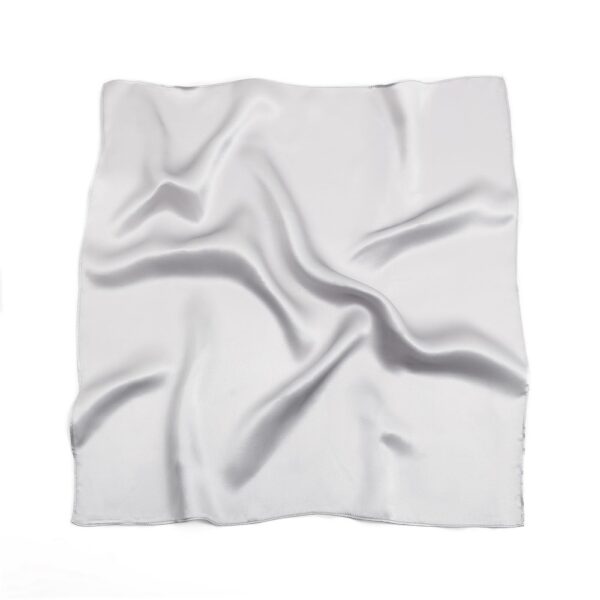 Silk Scarf Double Sided Silver