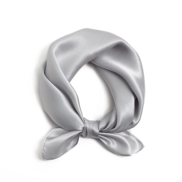 Silk Scarf Double Sided Silver