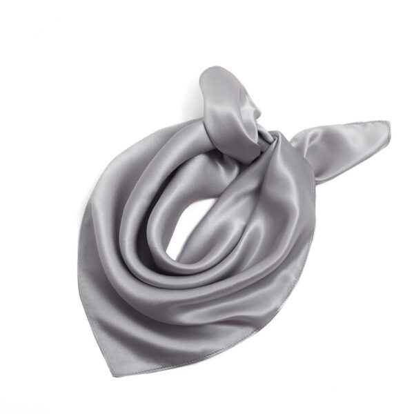 Silk Scarf Double Sided Silver