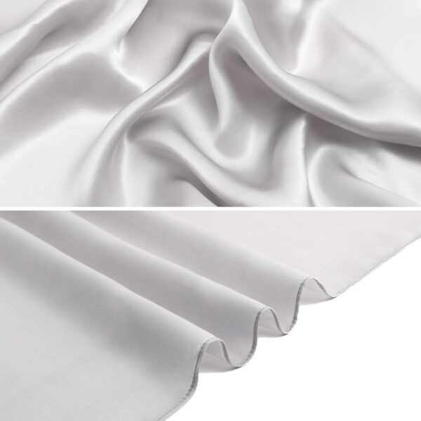 Silk Scarf Double Sided Silver