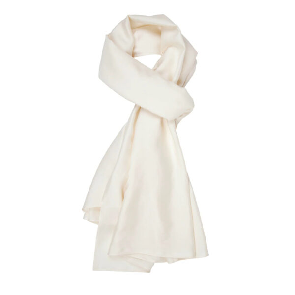 Silk Scarf Hand Rolled Ivory Silk Scarf Hand Rolled Ivory