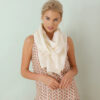Silk Scarf Hand Rolled Ivory Silk Scarf Hand Rolled Ivory